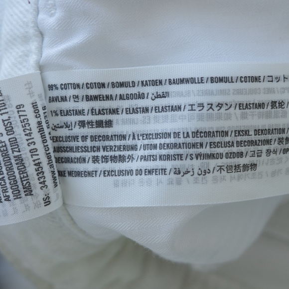 Hollister High-Rise Mini Skirt White Denim Raw Hem Size US 00 - Picture 5 of 5